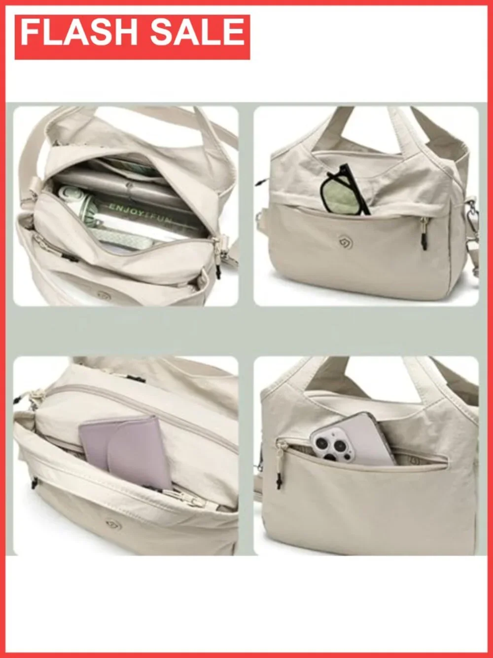 Quilted Puffer Tote Bag Nylon Hobo Shoulder Handbag